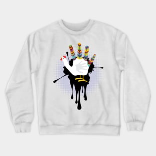 White Hand Chicken Crewneck Sweatshirt